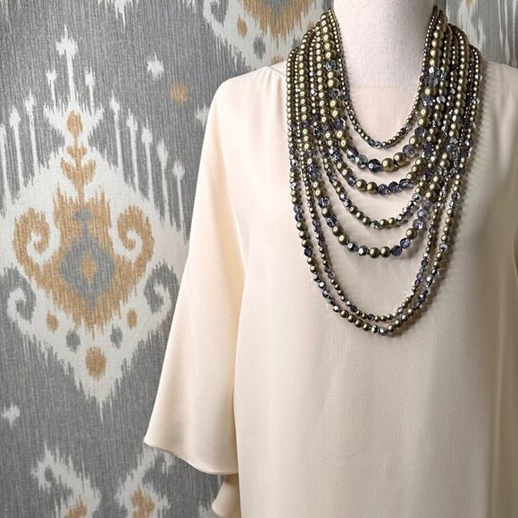 Ralph Lauren Collection Resort 2014 Ivory Silk Batwing Shift Dress - Picture 10 of 17